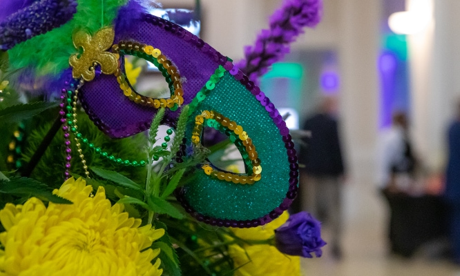 Mardi Gras Mask With Flowers